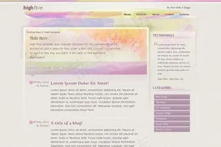 七彩油画风格html5模板