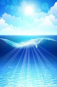 梦02海水背景矢量ai矢量模版下载