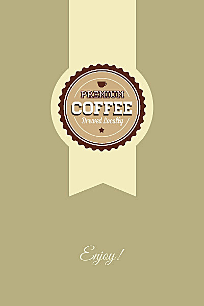 复古徽章咖啡菜单