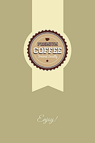 复古徽章咖啡菜单