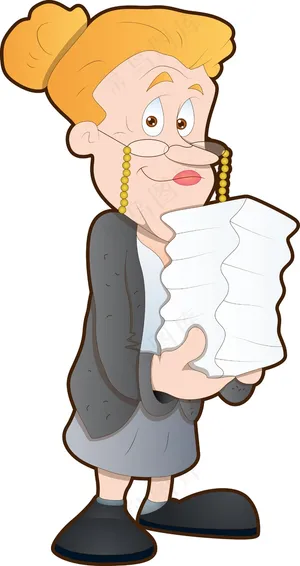 办公室女卡通人物