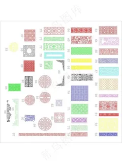 cad块花格中式 欧式花纹图片 cad块花格中式 欧式花纹图片
