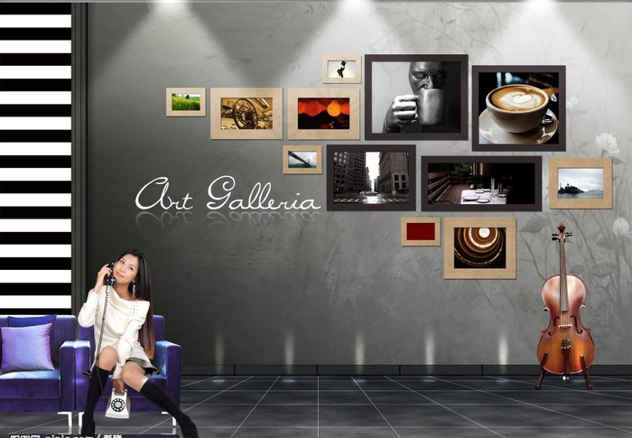 商务女士打电话图片