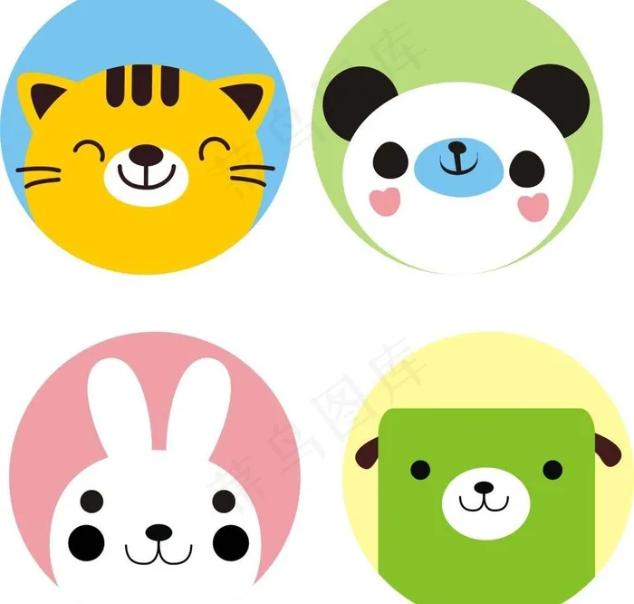 小公仔头像图片cdr矢量模版下载