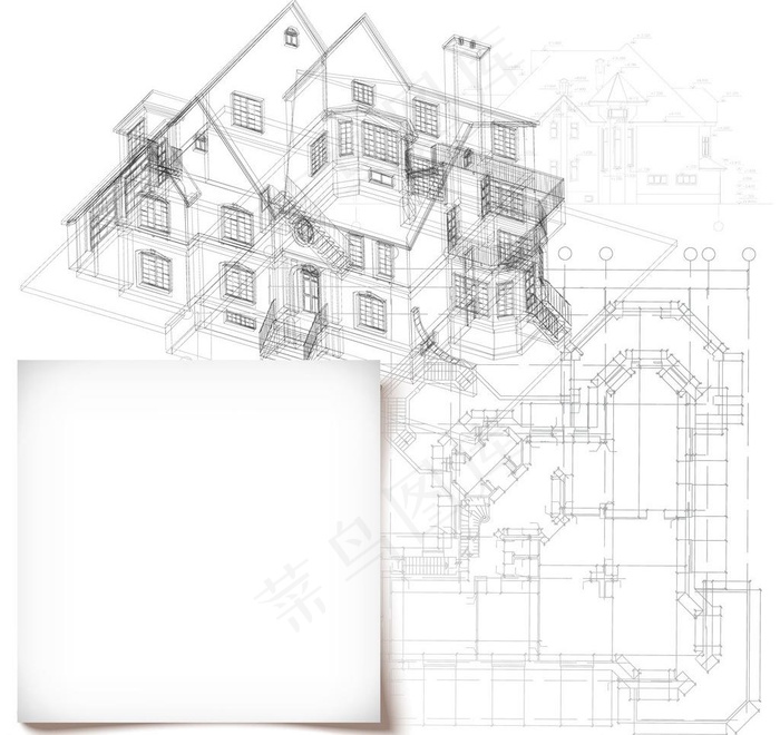 建筑工程图图片eps,ai矢量模版下载