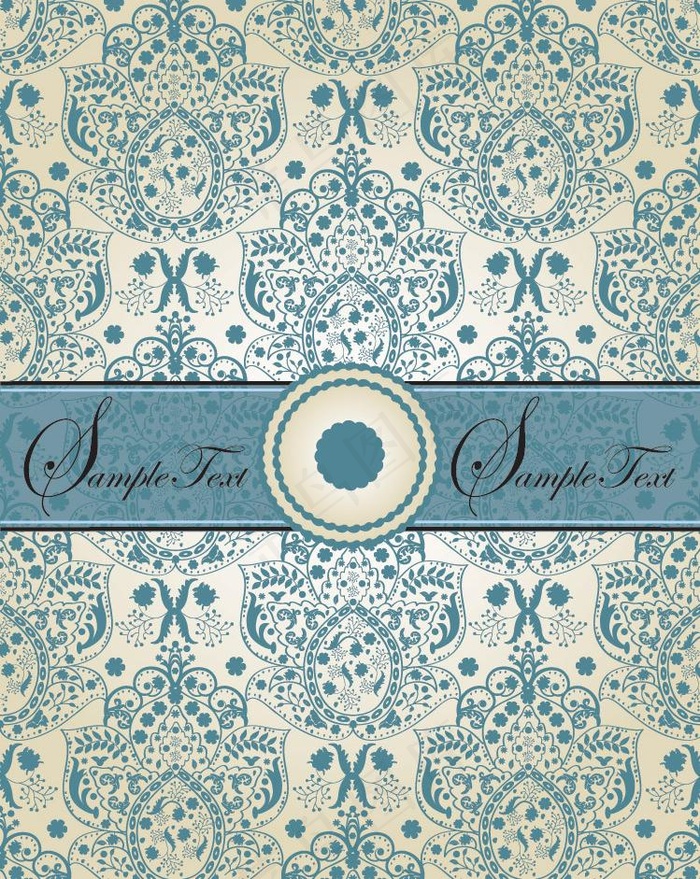 古典花纹欧式花纹底纹图片eps,ai矢量模版下载