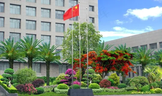 某办公楼前绿化图片 某办公楼前绿化图片