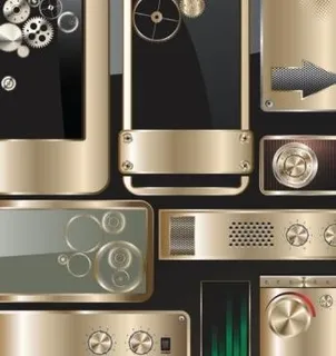 精致的金属01矢量图标