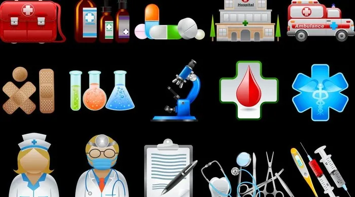 医疗图片ai矢量模版下载