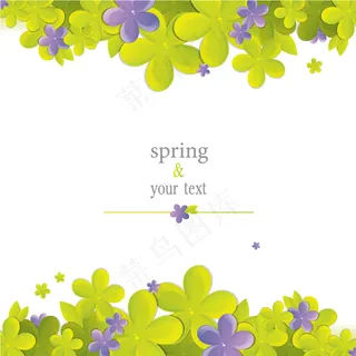 卡通花朵边框装饰矢量素材