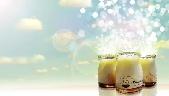 绚丽牛奶海报背景图片