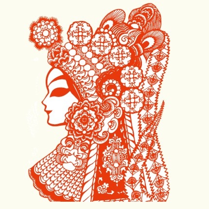 京剧人物剪纸 矢量CDR_65cdr矢量模版下载