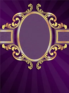 金框的紫色背景矢量02