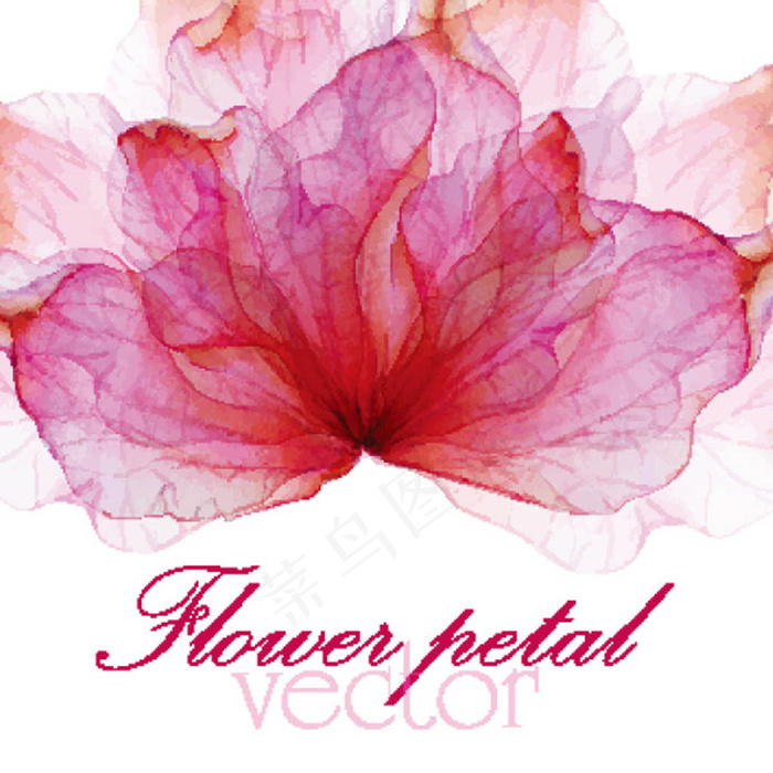 粉色梦幻花瓣矢量背景
