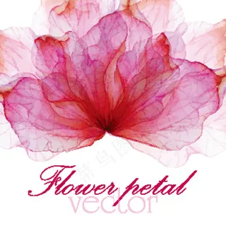 粉色梦幻花瓣矢量背景