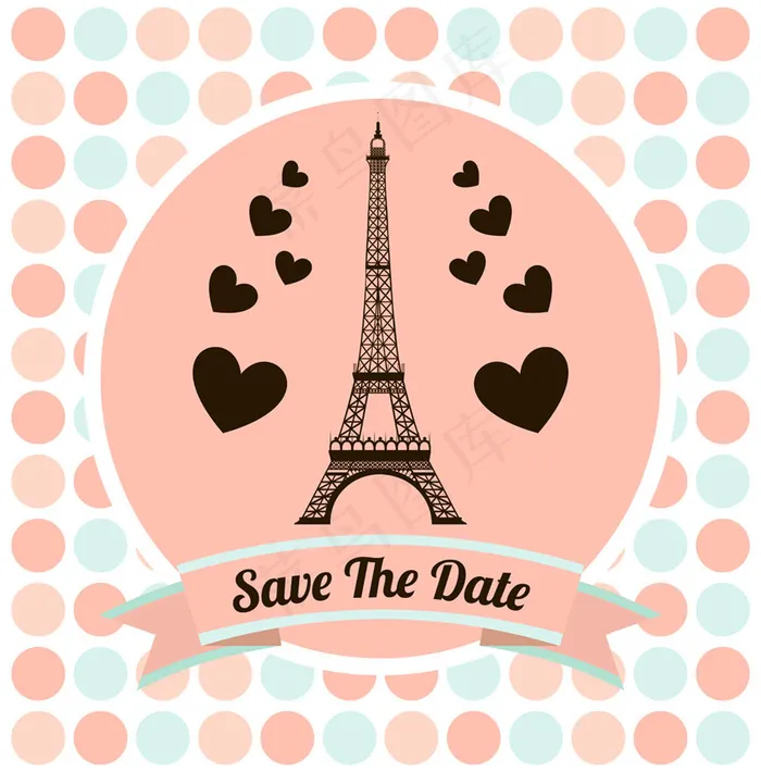 清新淡雅婚礼卡片设计背景素材图片eps,ai矢量模版下载