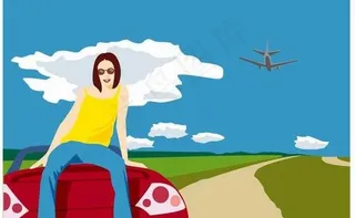 韩国夏天假日旅游矢量图17