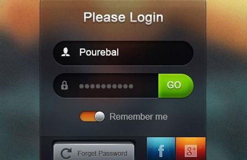 登陆界面psd分层