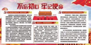 不忘初心牢记使命宣传展板设计