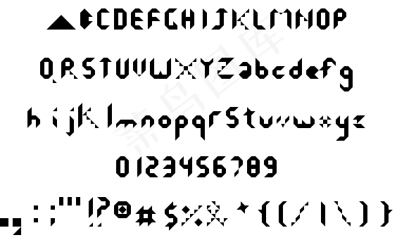 多米诺骨牌的字体