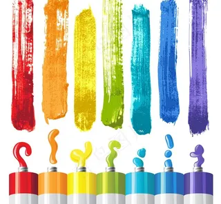 五彩缤纷颜料图片