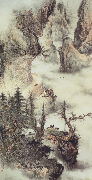 国画 群山 山水 风景