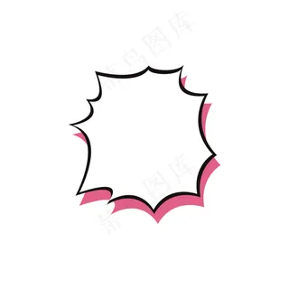 卡通爆炸对话框商用会话气泡黑白卡通爆炸对话框商用会话气泡黑白