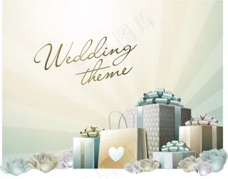 矢量礼盒情人节背景设计