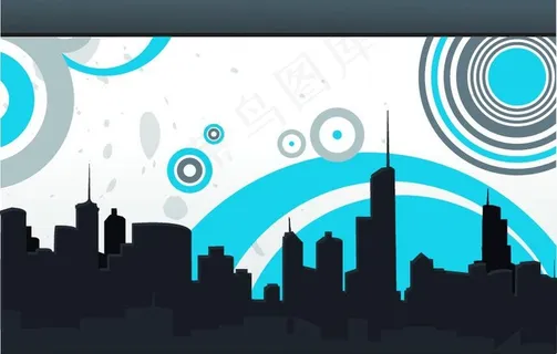 城市背景矢量图片