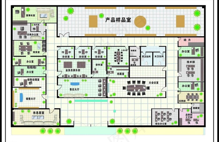 展厅平面导视图图片cdr矢量模版下载