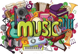 涂鸦音乐插画矢量素材下载