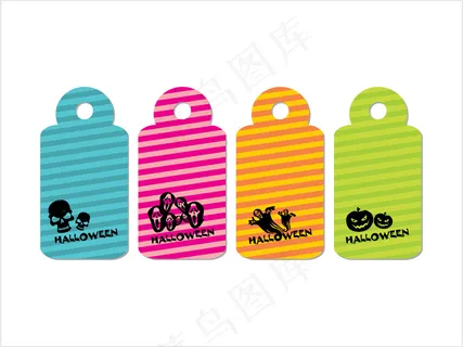 三套万圣节标签