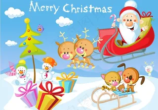 卡通圣诞老人图片