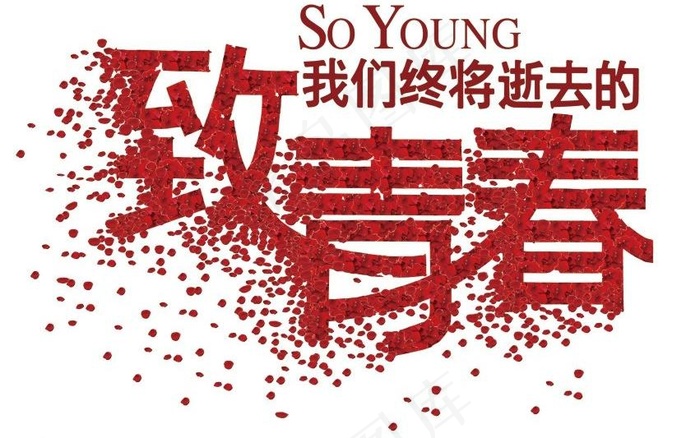 致青春玫瑰花瓣图片