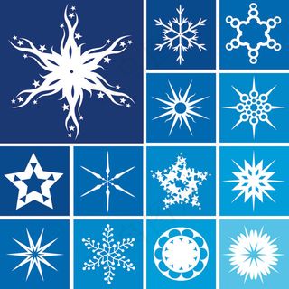 各式各样的漂亮雪花图案矢量素材