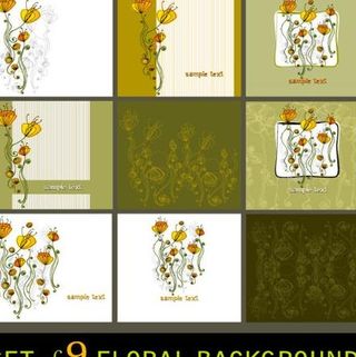 典雅的花纹图案矢量素材