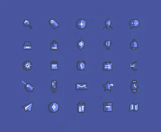 一个免费的收集25个彩色矢量图标