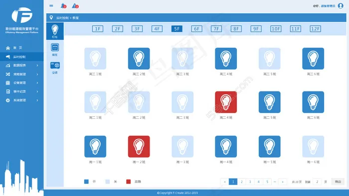 能效管理系统psd模版下载