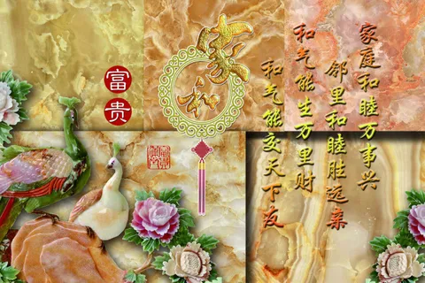 美尚美格3D仿玉雕背景墙 美尚美格3D仿玉雕背景墙