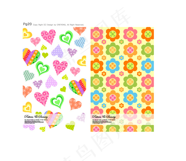 可爱背景系列矢量6