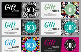 节日优惠券设计矢量图