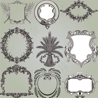 多个好看的花纹边框