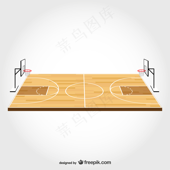 现实的篮球场