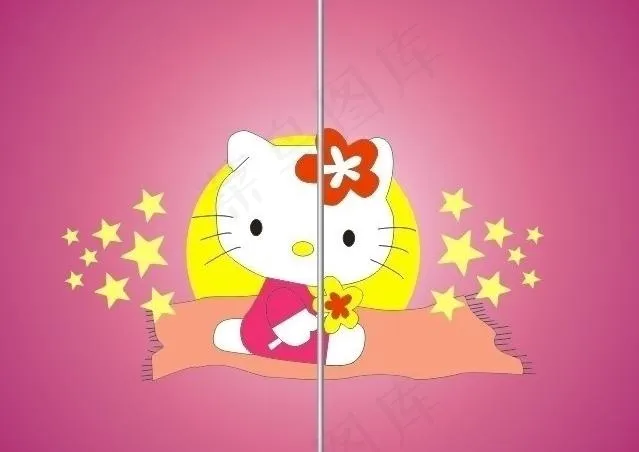 卡通移门cdr矢量模版下载