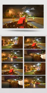 卡通3D纸片特效视频素材