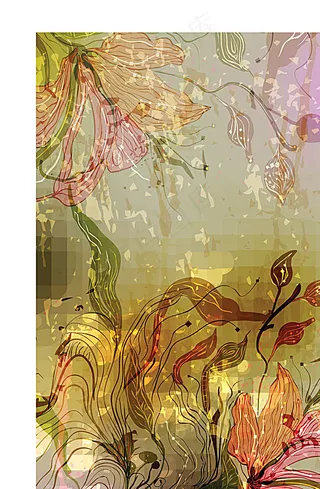 春天鲜花矢量素材