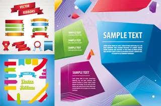 彩色矢量丝带