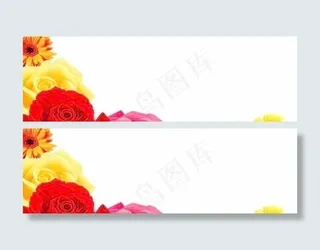 做欢迎牌时常用的鲜花边框psd ...