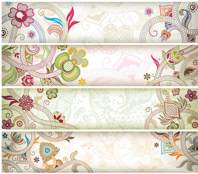 传统花纹底纹横幅