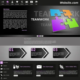 黑色风格网页模板